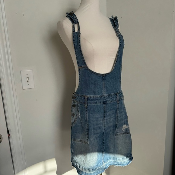 VTG overalls Denim Dress coastal cowgirl country western festival gardening S - Picture 7 of 8